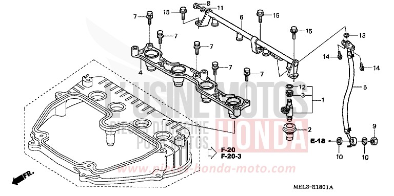 INJECTEUR de CBR1000RR "Fireblade" IRON NAIL SILVER METALLIC-U (NH167EA) 2006
